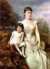 Son Canvas Paintings - Portrait of Mrs. Drury Percy Wormald and her Son